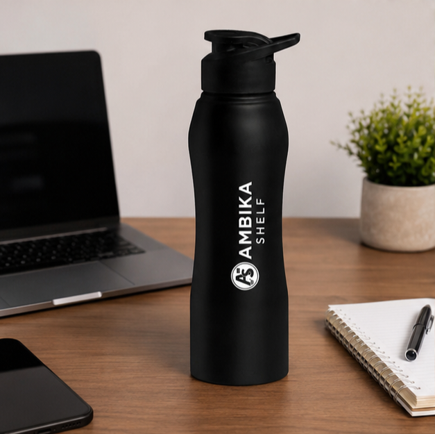 AmbikaShelf Water bottle (Black)